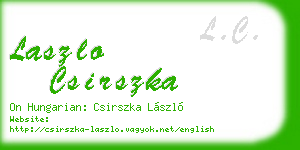 laszlo csirszka business card